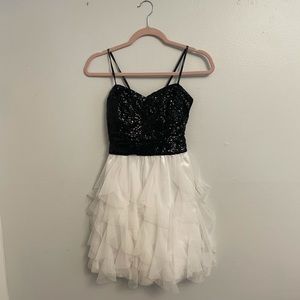 B.DARLIN black sequin dress